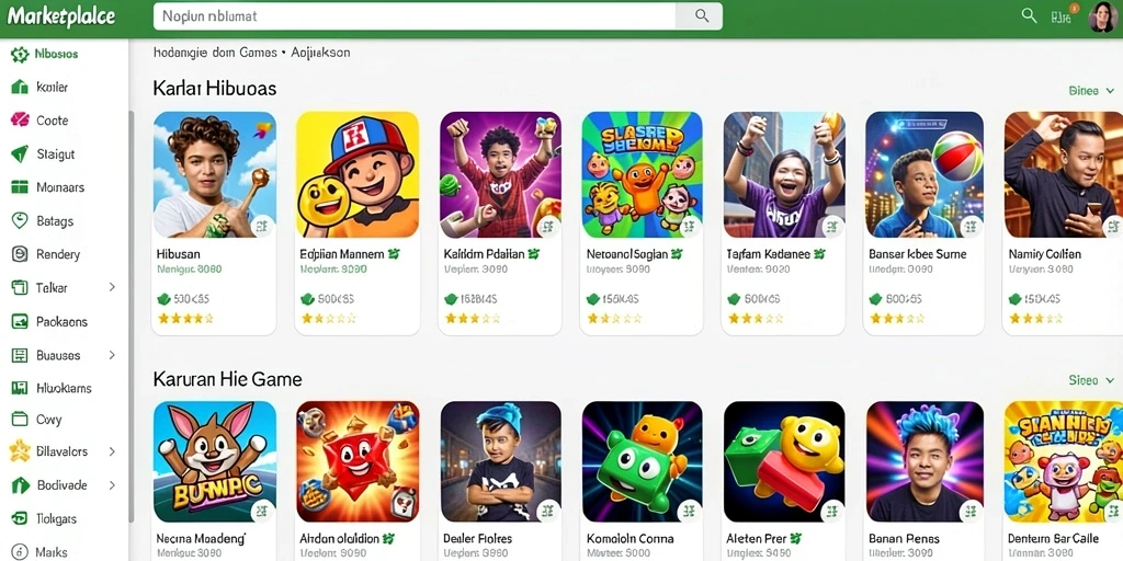 Screenshot menunjukkan grafis yang memukau dalam 8055.