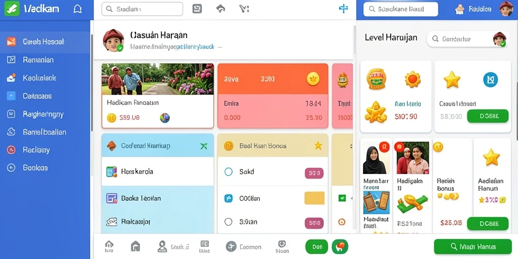 Tampilan karakter yang menarik dan penuh warna.