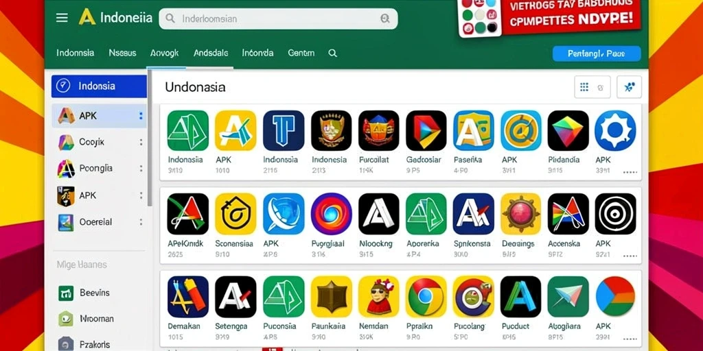 Tampilan awal permainan yang menarik dan penuh warna.
