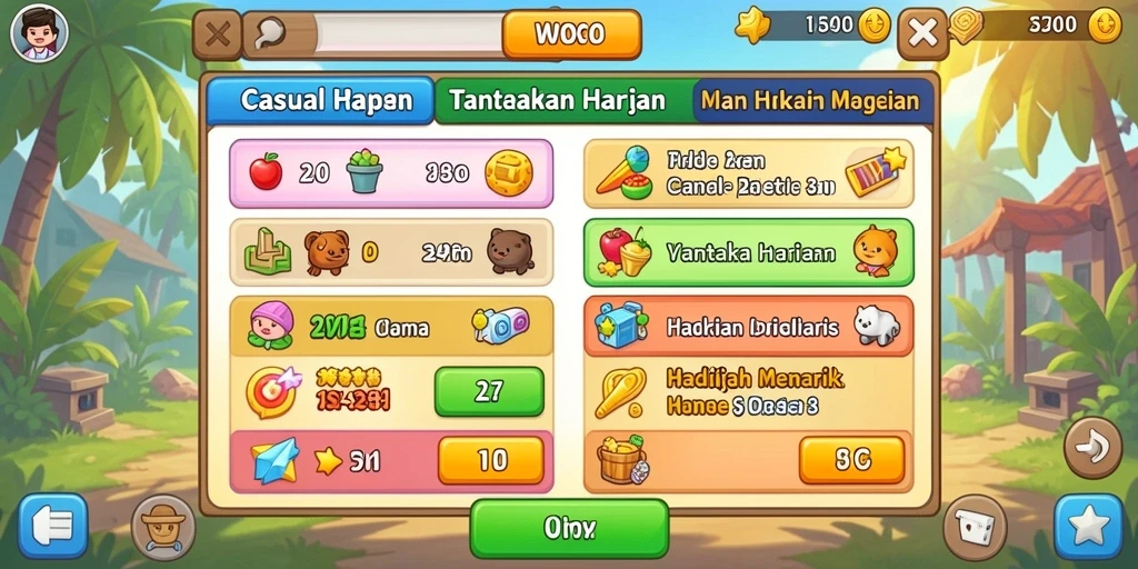 Tampilan awal aplikasi MONAS77 yang menarik.