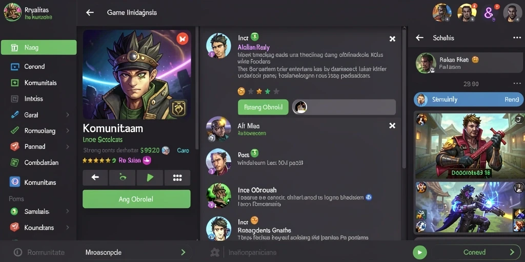 Tampilan antarmuka utama UT77 yang menarik.